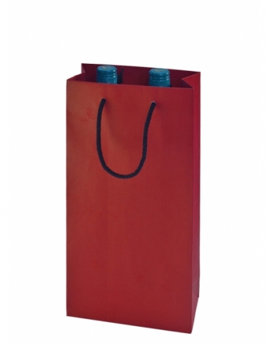 PAPIER-Tragtasche rot   2-er (25 Stk.)